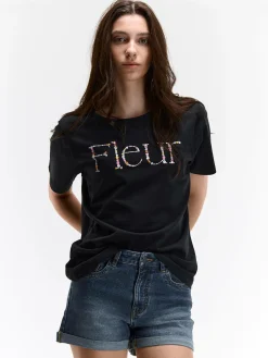 GATE Bawełniana koszulka z nadrukiem| Koszulki I Topy·Koszulki|Koszulki I Topy·Koszulki Z Nadrukiem