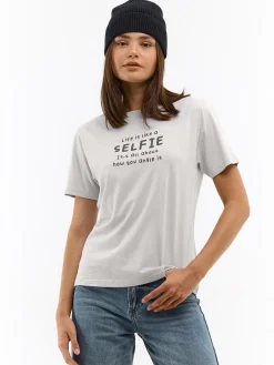 GATE Bawełniana koszulka z nadrukiem| Koszulki I Topy·Koszulki|Koszulki I Topy·Koszulki Z Nadrukiem