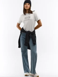 GATE Bawełniana koszulka z nadrukiem| Koszulki I Topy·Koszulki|Koszulki I Topy·Koszulki Z Nadrukiem