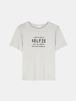 GATE Bawełniana koszulka z nadrukiem| Koszulki I Topy·Koszulki|Koszulki I Topy·Koszulki Z Nadrukiem