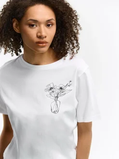 GATE Bawełniana koszulka z nadrukiem| Koszulki I Topy·Koszulki|Koszulki I Topy·Koszulki Z Nadrukiem