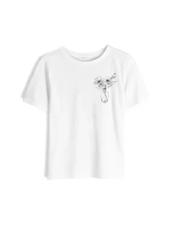 GATE Bawełniana koszulka z nadrukiem| Koszulki I Topy·Koszulki|Koszulki I Topy·Koszulki Z Nadrukiem