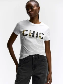 GATE Bawełniana koszulka z nadrukiem| Koszulki I Topy·Koszulki|Koszulki I Topy·Koszulki Z Nadrukiem