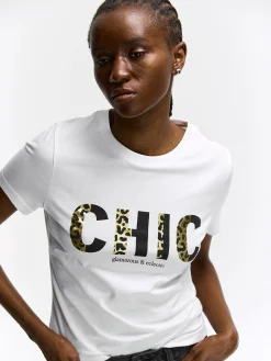 GATE Bawełniana koszulka z nadrukiem| Koszulki I Topy·Koszulki|Koszulki I Topy·Koszulki Z Nadrukiem