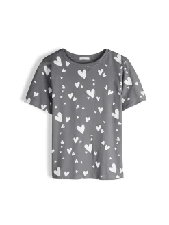 GATE Bawełniana koszulka z nadrukiem| Koszulki I Topy·Koszulki