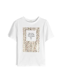 GATE Bawełniana koszulka z nadrukiem| Koszulki I Topy·Koszulki|Koszulki I Topy·Koszulki Z Nadrukiem