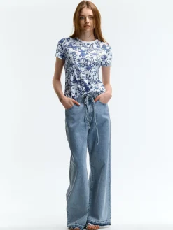 GATE Bawełniana koszulka z nadrukiem| Koszulki I Topy·Koszulki|Koszulki I Topy·Koszulki Z Nadrukiem