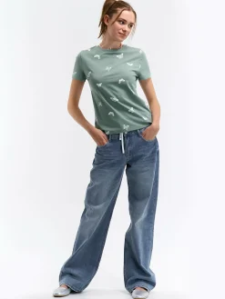 GATE Bawełniana koszulka z nadrukiem| Koszulki I Topy·Koszulki|Koszulki I Topy·Koszulki Z Nadrukiem