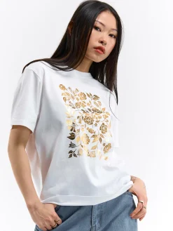 GATE Bawełniana koszulka z nadrukiem| Koszulki I Topy·Koszulki|Koszulki I Topy·Koszulki Z Nadrukiem