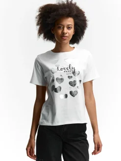 GATE Bawełniana koszulka z nadrukiem| Koszulki I Topy·Koszulki|Koszulki I Topy·Koszulki Z Nadrukiem