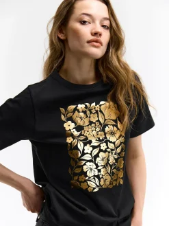 GATE Bawełniana koszulka z nadrukiem| Koszulki I Topy·Koszulki|Koszulki I Topy·Koszulki Z Nadrukiem