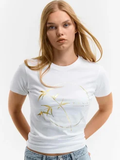 GATE Bawełniana koszulka z nadrukiem| Koszulki I Topy·Koszulki|Koszulki I Topy·Koszulki Z Nadrukiem