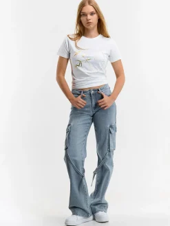 GATE Bawełniana koszulka z nadrukiem| Koszulki I Topy·Koszulki|Koszulki I Topy·Koszulki Z Nadrukiem