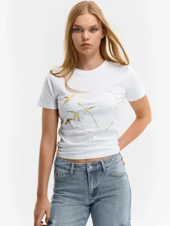 GATE Bawełniana koszulka z nadrukiem| Koszulki I Topy·Koszulki|Koszulki I Topy·Koszulki Z Nadrukiem