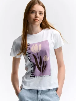 GATE Bawełniana koszulka z nadrukiem| Koszulki I Topy·Koszulki|Koszulki I Topy·Koszulki Z Nadrukiem