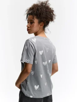 GATE Bawełniana koszulka z nadrukiem| Koszulki I Topy·Koszulki|Koszulki I Topy·Koszulki Z Nadrukiem