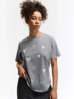 GATE Bawełniana koszulka z nadrukiem| Koszulki I Topy·Koszulki|Koszulki I Topy·Koszulki Z Nadrukiem