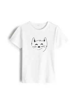 GATE Bawełniana koszulka z nadrukiem| Koszulki I Topy·Koszulki|Koszulki I Topy·Koszulki Z Nadrukiem