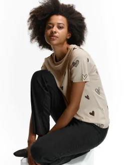 GATE Bawełniana koszulka z nadrukiem| Koszulki I Topy·Koszulki|Koszulki I Topy·Koszulki Z Nadrukiem