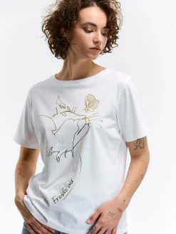 GATE Bawełniana koszulka z nadrukiem| Koszulki I Topy·Koszulki|Koszulki I Topy·Koszulki Z Nadrukiem