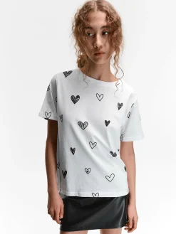 GATE Bawełniana koszulka z nadrukiem| Koszulki I Topy·Koszulki|Koszulki I Topy·Koszulki Z Nadrukiem