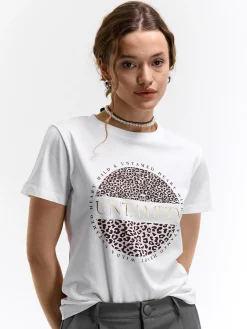 GATE Bawełniana koszulka z nadrukiem| Koszulki I Topy·Koszulki|Koszulki I Topy·Koszulki Z Nadrukiem