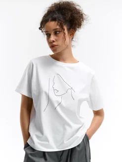 GATE Bawełniana koszulka z nadrukiem| Koszulki I Topy·Koszulki|Koszulki I Topy·Koszulki Z Nadrukiem