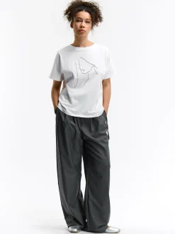 GATE Bawełniana koszulka z nadrukiem| Koszulki I Topy·Koszulki|Koszulki I Topy·Koszulki Z Nadrukiem