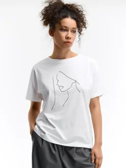 GATE Bawełniana koszulka z nadrukiem| Koszulki I Topy·Koszulki|Koszulki I Topy·Koszulki Z Nadrukiem