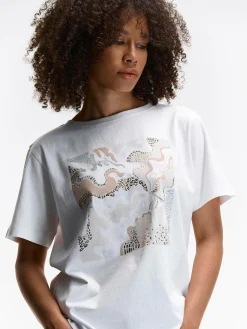 GATE Bawełniana koszulka z nadrukiem| Koszulki I Topy·Koszulki|Koszulki I Topy·Koszulki Z Nadrukiem