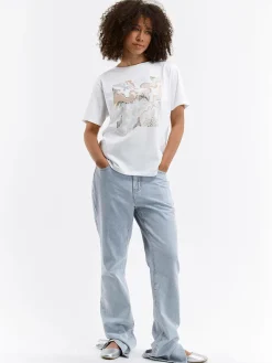 GATE Bawełniana koszulka z nadrukiem| Koszulki I Topy·Koszulki|Koszulki I Topy·Koszulki Z Nadrukiem