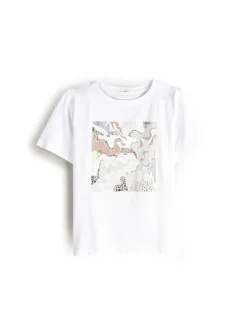 GATE Bawełniana koszulka z nadrukiem| Koszulki I Topy·Koszulki|Koszulki I Topy·Koszulki Z Nadrukiem