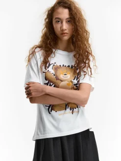 GATE Bawełniana koszulka z nadrukiem| Koszulki I Topy·Koszulki|Koszulki I Topy·Koszulki Z Nadrukiem