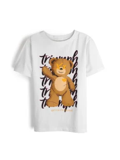 GATE Bawełniana koszulka z nadrukiem| Koszulki I Topy·Koszulki|Koszulki I Topy·Koszulki Z Nadrukiem