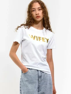 GATE Bawełniana koszulka z nadrukiem| Koszulki I Topy·Koszulki|Koszulki I Topy·Koszulki Z Nadrukiem