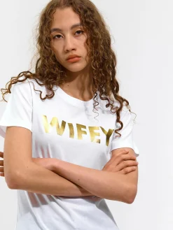 GATE Bawełniana koszulka z nadrukiem| Koszulki I Topy·Koszulki|Koszulki I Topy·Koszulki Z Nadrukiem