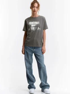 GATE Bawełniana koszulka z nadrukiem| Koszulki I Topy·Koszulki|Koszulki I Topy·Koszulki Z Nadrukiem