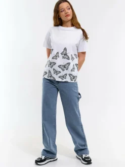 GATE Bawełniana koszulka z nadrukiem| Koszulki I Topy·Koszulki|Koszulki I Topy·Koszulki Z Nadrukiem