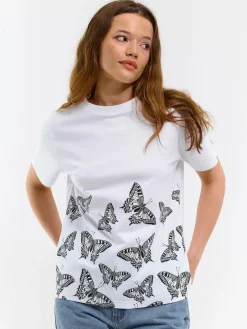 GATE Bawełniana koszulka z nadrukiem| Koszulki I Topy·Koszulki|Koszulki I Topy·Koszulki Z Nadrukiem