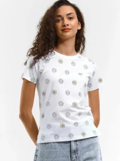 GATE Bawełniana koszulka z nadrukiem| Koszulki I Topy·Koszulki|Koszulki I Topy·Koszulki Z Nadrukiem