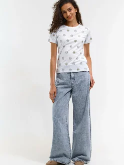 GATE Bawełniana koszulka z nadrukiem| Koszulki I Topy·Koszulki|Koszulki I Topy·Koszulki Z Nadrukiem