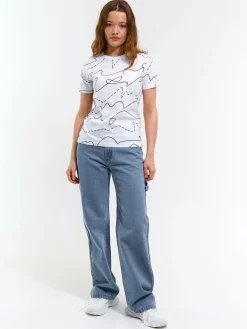 GATE Bawełniana koszulka z nadrukiem| Koszulki I Topy·Koszulki|Koszulki I Topy·Koszulki Z Nadrukiem