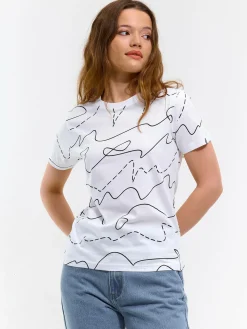 GATE Bawełniana koszulka z nadrukiem| Koszulki I Topy·Koszulki|Koszulki I Topy·Koszulki Z Nadrukiem