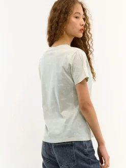 GATE Bawełniana koszulka z nadrukiem| Koszulki I Topy·Koszulki|Koszulki I Topy·Koszulki Z Nadrukiem