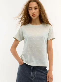 GATE Bawełniana koszulka z nadrukiem| Koszulki I Topy·Koszulki|Koszulki I Topy·Koszulki Z Nadrukiem