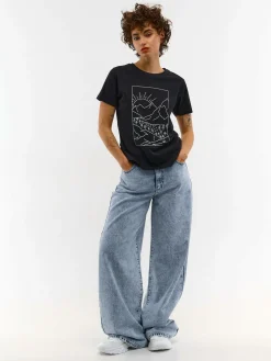 GATE Bawełniana koszulka z nadrukiem| Koszulki I Topy·Koszulki|Koszulki I Topy·Koszulki Z Nadrukiem