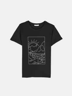 GATE Bawełniana koszulka z nadrukiem| Koszulki I Topy·Koszulki|Koszulki I Topy·Koszulki Z Nadrukiem