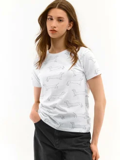 GATE Bawełniana koszulka z nadrukiem| Koszulki I Topy·Koszulki|Koszulki I Topy·Koszulki Z Nadrukiem