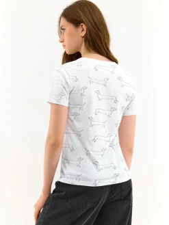 GATE Bawełniana koszulka z nadrukiem| Koszulki I Topy·Koszulki|Koszulki I Topy·Koszulki Z Nadrukiem