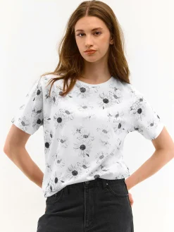 GATE Bawełniana koszulka z nadrukiem| Koszulki I Topy·Koszulki|Koszulki I Topy·Koszulki Z Nadrukiem